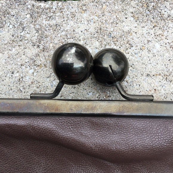 Vintage Farrow Brown Italian Leather Clutch main image 4
